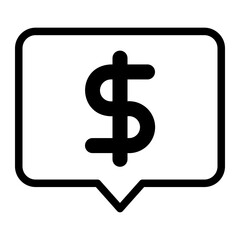 dollar glyph icon