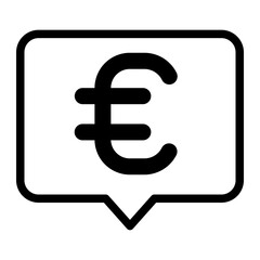 euro glyph icon