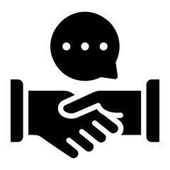 handshake glyph icon