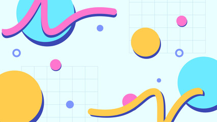 Colorful colourful vector illustration flat design abstract background geometric memphis