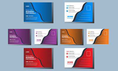 Multiple Post Card Template Design