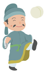 蹴鞠を楽しむ古代日本の貴族