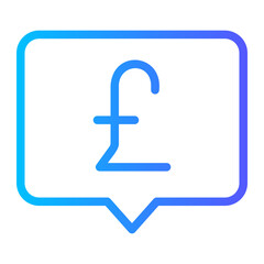 Fototapeta premium pound gradient icon