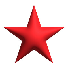 Red star 3d symbol shiny icon decorative  for element