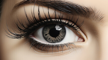 Stencil of Female Eyes Retina Centered Close Up - obrazy, fototapety, plakaty