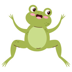frog happy illustration