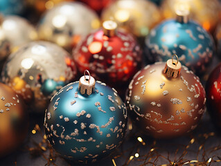 A range of Christmas decorations 