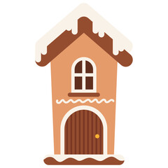 christmas house and snow decoration