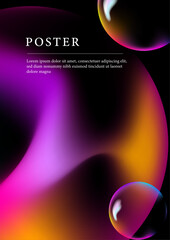 Vector gradient abstract colorful poster template design