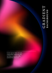 Vector gradient abstract colorful poster template design