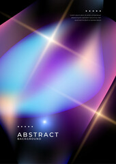 Naklejka premium Vector illustration poster colorful abstract poster gradient