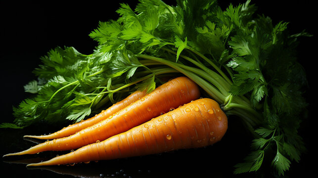 A vibrant orange carrot showcasing its smooth UHD wallpaper Stock Photographic Image