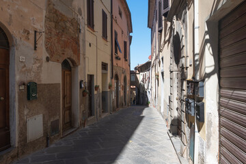 Fototapeta na wymiar Scarlino, picturesque medieval town in Maremma, Italy.
