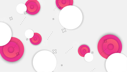 White gray grey and pink abstract background memphis geometric design elements with shapes