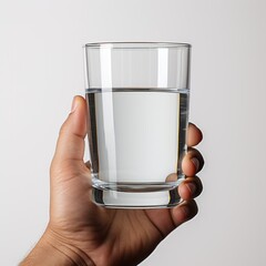 Vaso de agua sujeto por dos manos