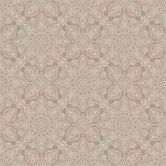 Seamless ornamental wallpaper pattern design