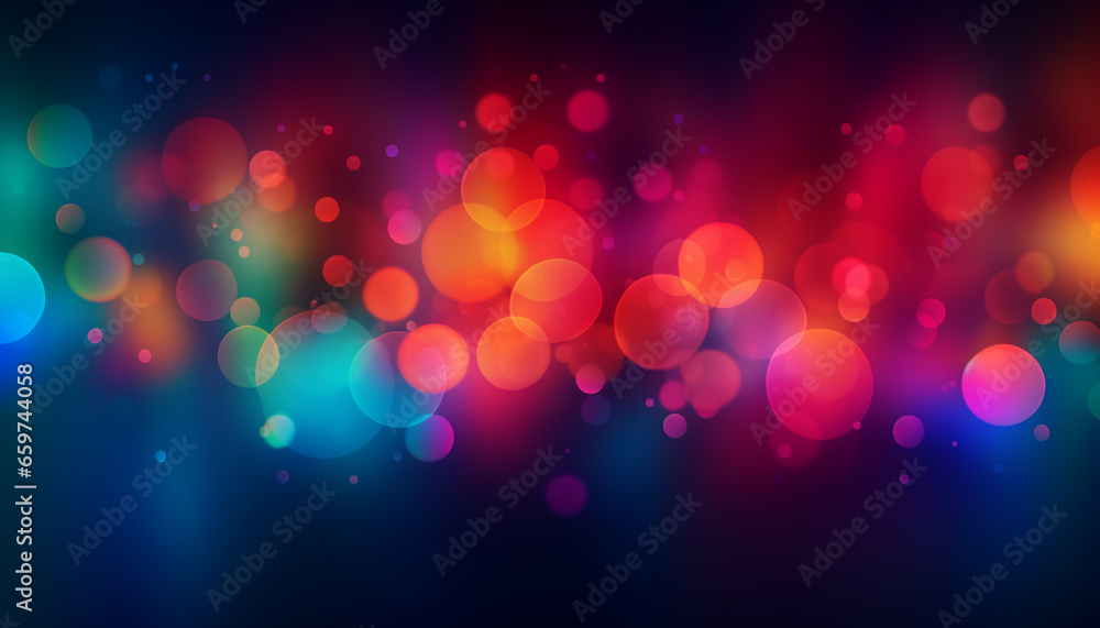 Poster vibrant colors explode in abstract design, illuminating dark backdrop generated by ai