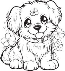 cute dog coloring page