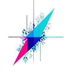 a snowy Christmas winter. Generative AI