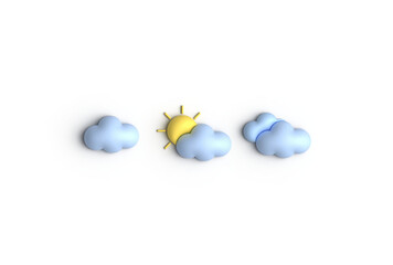 3d icon weather cloud 