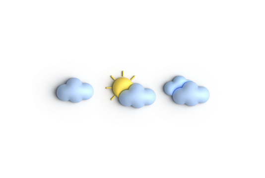 3d icon weather cloud 