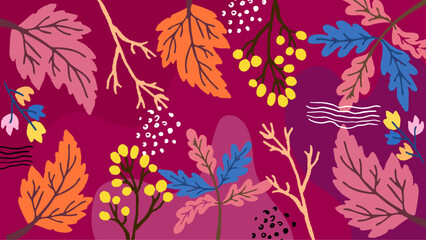 Vector colorful simple flat abstract organic background