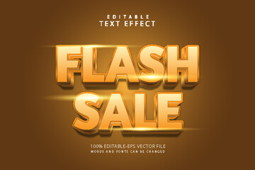 Flash sale editable text effect 3 dimension emboss luxury style