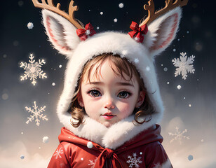 a snowy Christmas winter. Generative AI