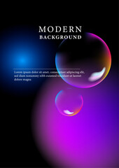 Vector abstract colorful liquid fluid poster background