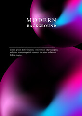 Abstract gradient vector colorful fluid effect poster template
