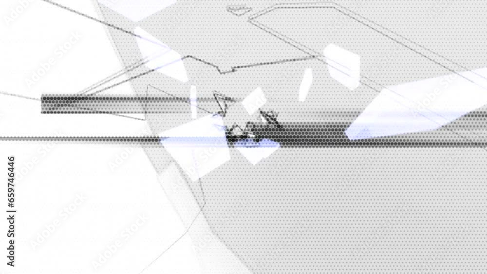 Poster computer generated animated moving motion background showing city landscape grids skylines
