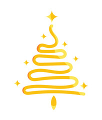 christmas golden tree shine