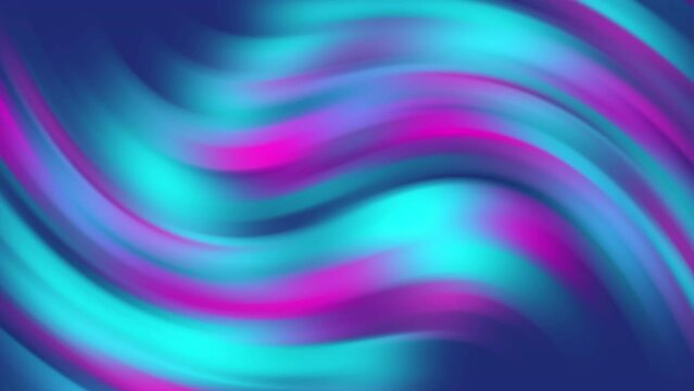 Abstract dual color gradient background with liquid style waves featured violet and blue. Seamless looping video.	
