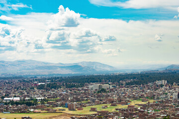 panorama of the huancayo city