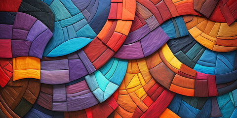 Fototapeta premium A work of art using different colored stones joined together to form beautiful patterns.