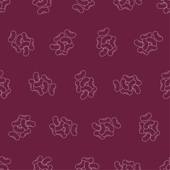 Red bean line art seamless pattern. Suitable for backgrounds, wallpapers, fabrics, textiles, wrapping papers, printed materials, and many more.
