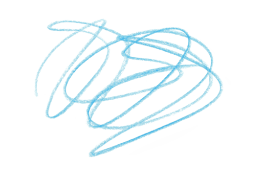 light blue pencil strokes isolated on transparent background