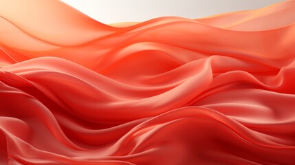 Obraz premium A delicate peach and red fabric, full of intricate details and luxurious textures, invites the viewer to explore its beauty up close