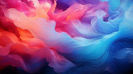 This vibrant fabric blends magenta, pink, and other hues of color in an abstract art-inspired design, evoking a feeling of nature's beauty and creating a captivating painting-like effect