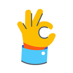 Okay gesture hand emoji icon