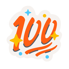 Hundred point sign emoji icon sticker
