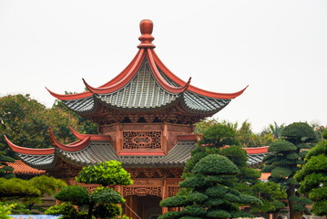 Luxurious ancient Chinese classical garden architecture