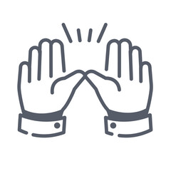 Raise hand gesture emoji icon