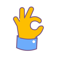 Okay gesture hand emoji icon