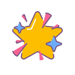 Star gold review emoji icon
