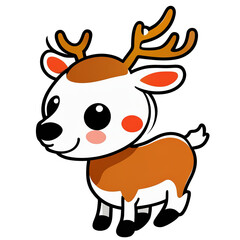 cartoon, cute reindeer for Christmas