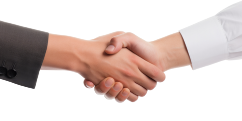 two hands are shaking, generative AI