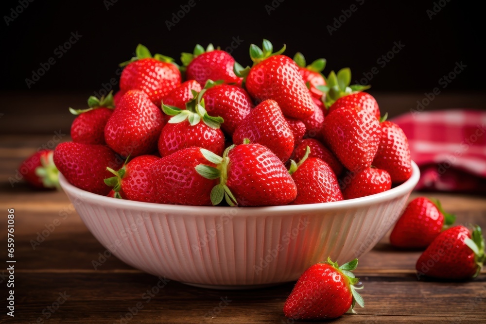 Poster a simple and inviting image of a bowl filled with fresh