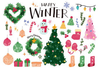 かわいいクリスマスの手描きイラスト素材 - 659761076