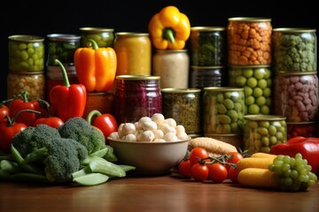 A variety of fresh vegetables are displayed on a table. This image can be used to showcase healthy eating, meal preparation, or organic farming.